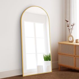 Dolonm 65x22 Inch Arch Full Length Mirror, Modern Design Standing Floor Mirror, Full Body Mirror for Living Room, Bedroom, Bathroom, Cloakroom