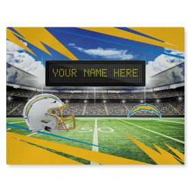 [Personalization Only] Official NFL Chargers - 62" x 84" Personalized Washable Rug