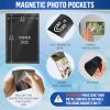 15 Pack 2.5x3.5 inch Magnetic Picture Frames for Refrigetator Wallet Small Magnet Picture Frames for Fridge Magnetic Photo Sleeves Locker