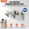 VEVOR 18" x 72" Stainless Steel Shelf, Wall Mounted Floating Shelving with Brackets, 500 lbs Load Capacity Commercial Shelves