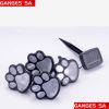 1pc GANGES SA Solar Garden String Lights; 4 Cat And Dog Footprint Lights; Solar Lawn Lights; Solar Landscape Fence String Lights; Outdoor Garden Decor