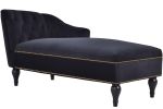 [New+Video] 58''Velvet Chaise Lounge,Button Tufted Right Arm Facing Lounge Chair with Nailhead Trim & Solid Wood Legs for Living Room or Office