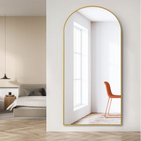 Dolonm 71x32 Inch Arch Full Length Mirror, Modern Design Standing Floor Mirror, Full Body Mirror for Living Room, Bedroom, Bathroom, Cloakroom (Color: as Pic)